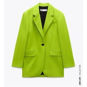 ZARA green Oversized Blazer – Bold Statement Piece